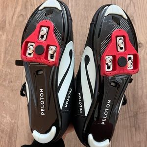 Peloton cycling shoes, normal wear.